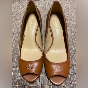 Coach GALA wedges tan EUC